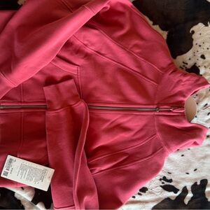 Lululemon Scuba Full Zip hoodie M/L desert red NWT